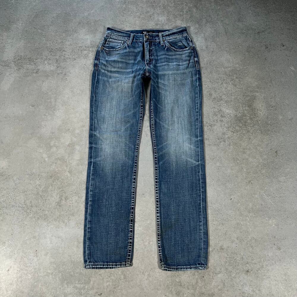 BKE Mason Straight Tapered Men's Size 341x34 Jeans Blue Stretch Denim